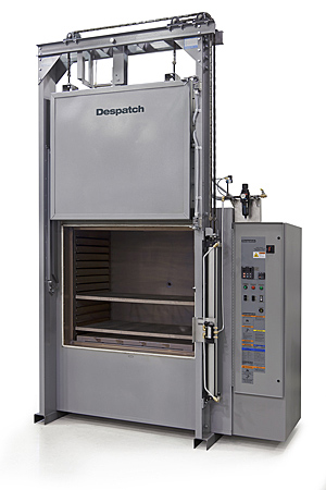 Despatch industrial cabinet furnace with pneumatic lift door