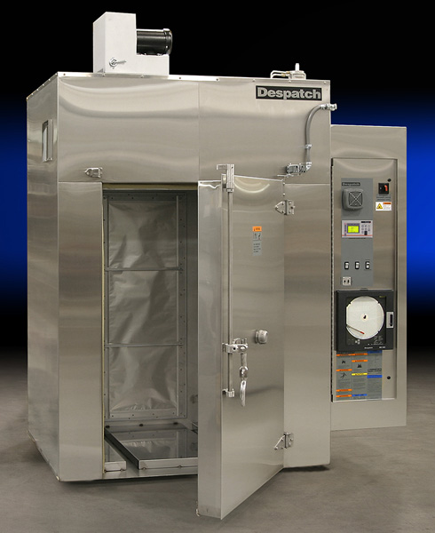 Despatch walk-in catheter curing oven